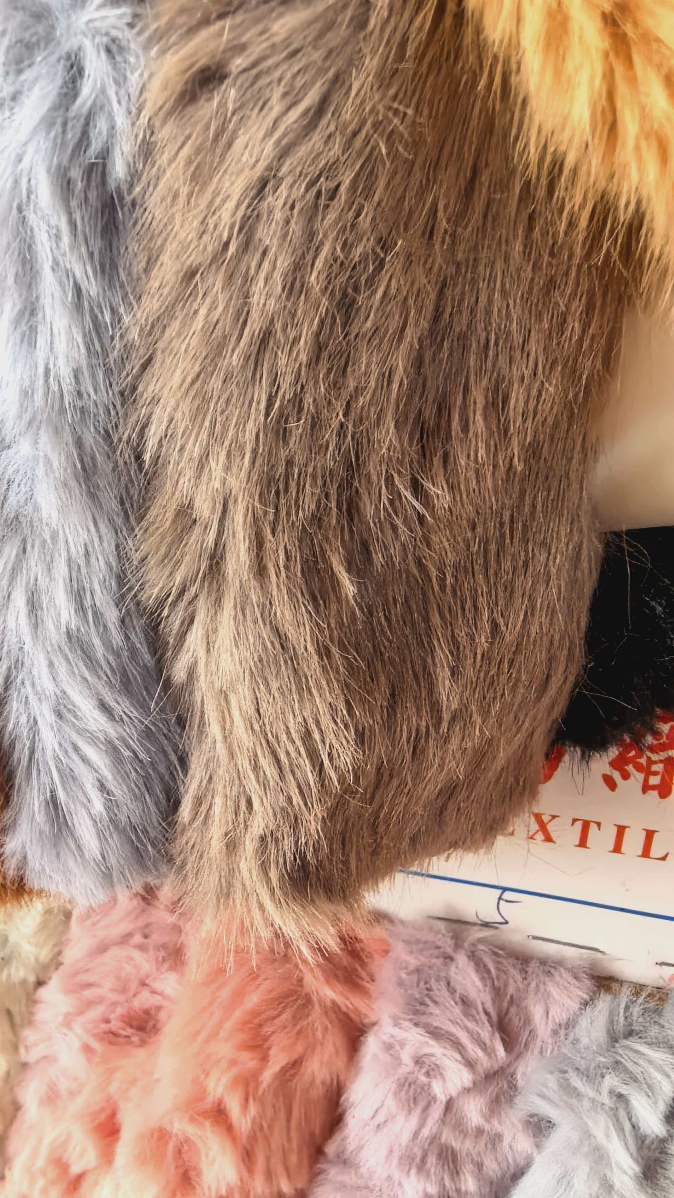 Long Plush fabric samples